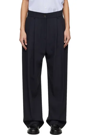 STUDIO NICHOLSON Navy Acuna Trousers