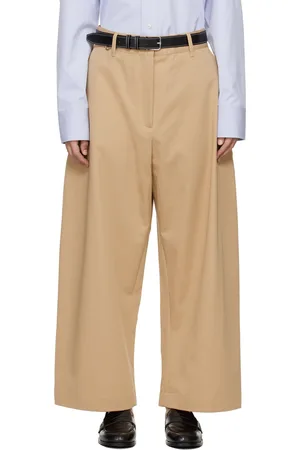 STUDIO NICHOLSON Beige Chalco Trousers