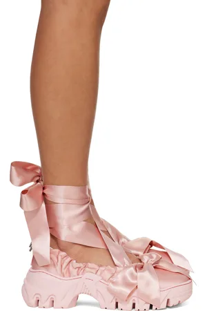 ROMBAUT Pink Boccaccio II Aura Bows Ballerina Flats