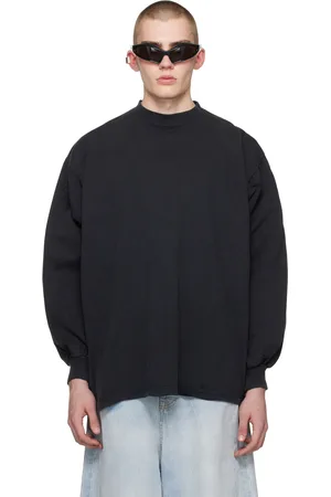 Balenciaga Black Printed Long Sleeve T-Shirt
