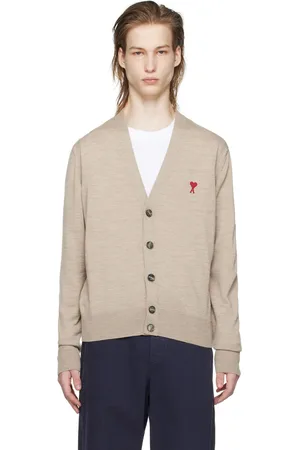 Ami Beige Ami de Cœur Cardigan