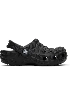 Crocs Kids Black Classic Geometric Clogs