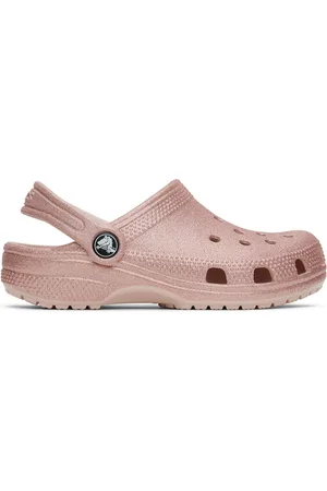 Crocs Kids Pink Classic Glitter Clogs