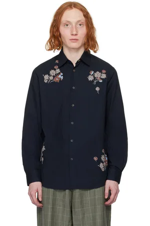 Paul Smith Navy Embroidered Shirt