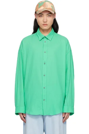 Acne Studios Green Button-Up Shirt