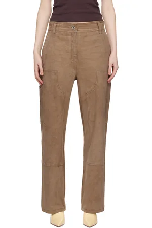 Stand Studio Tan Rosalia Suede Pants