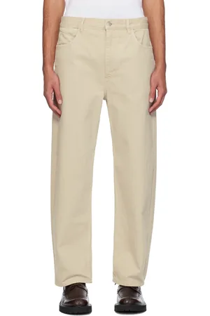 STUDIO NICHOLSON Beige Garment-Dyed Jeans