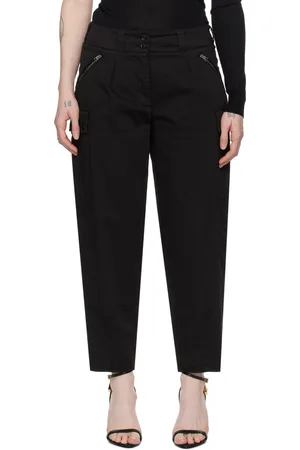 Tom Ford Black Pleated Cargo Trousers