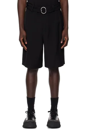 Jil Sander Black Creased Shorts