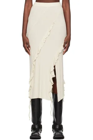 Acne Studios Beige Ruffle Maxi Skirt