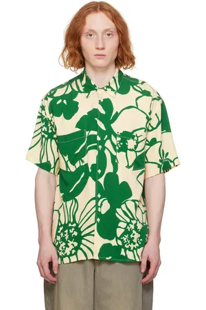 YMC Off-White & Green Mitchum Shirt