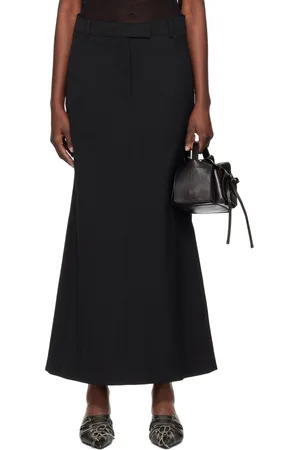 Acne Studios Black Tailored Maxi Skirt