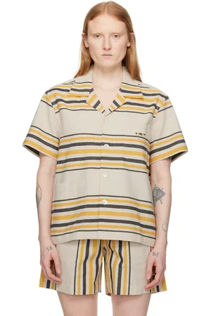 BODE Beige & Orange Namesake Stripe Shirt