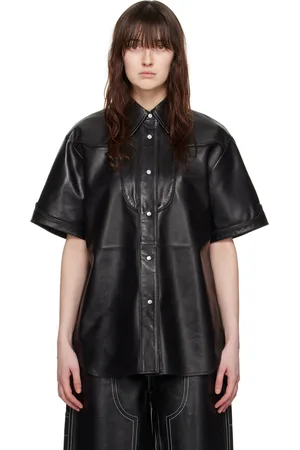 Stand Studio Black Saloon Leather Shirt
