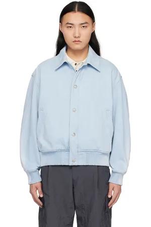 Solid Blue Washed Denim Jacket