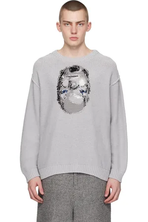 DOUBLET Gray Jacquard Sweater