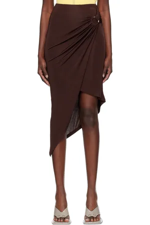 Louisa Ballou Brown Coastline Maxi Skirt