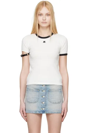 Courrèges White Buckle T-Shirt
