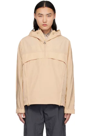 Solid Beige Half-Zip Jacket