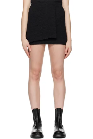 Ganni Black Wrap Miniskirt