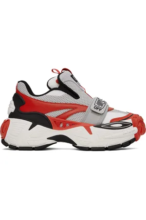 OFF-WHITE Red & Gray Glove Slip On Sneakers