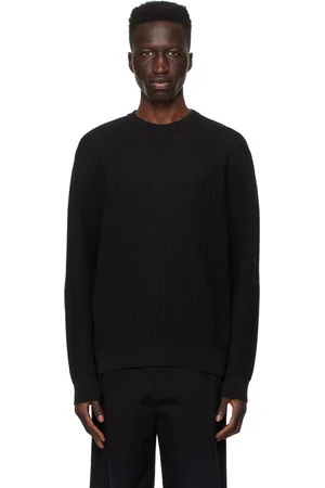 Solid Black Crewneck Sweater