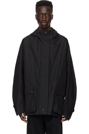 Solid Black Drawstring Jacket