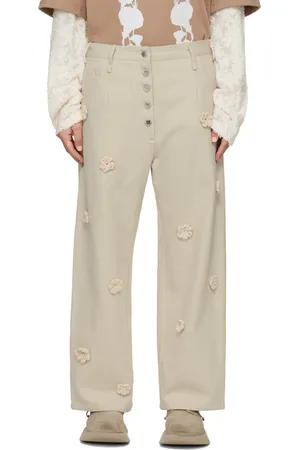 SONG FOR THE MUTE Beige Daisy Trousers