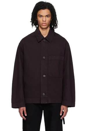 STUDIO NICHOLSON Black Ease Denim Jacket
