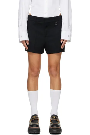 WOOYOUNGMI Black Creased Shorts