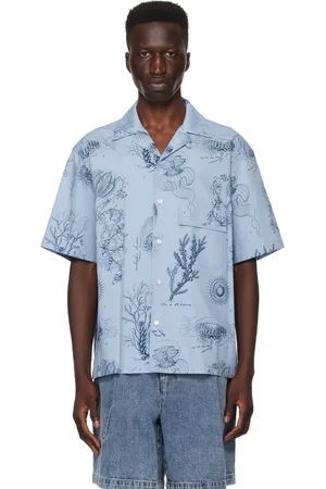 WOOYOUNGMI Blue Graphic Shirt