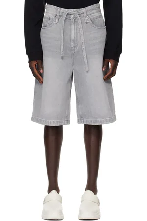 WOOYOUNGMI Gray Drawstring Denim Shorts