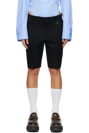 WOOYOUNGMI Black Creased Shorts