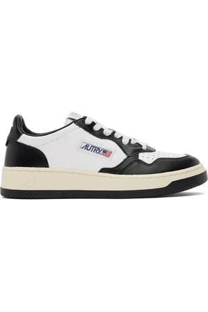 Autry White & Black Medalist Low Sneakers