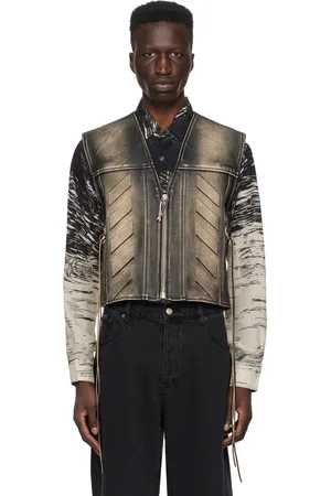 Eytys SSENSE Exclusive Black Harper Leather Vest