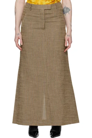 Acne Studios Brown Tailored Long Skirt