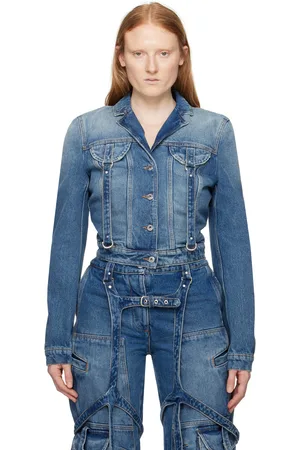 OFF-WHITE Blue Cargo Denim Jacket