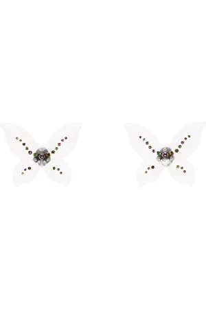 BLUMARINE Transparent Farfalla Earrings