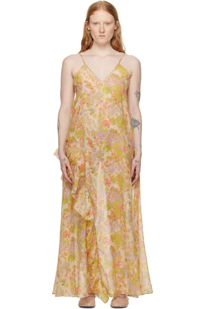 Kika Vargas Yellow Kate Maxi Dress