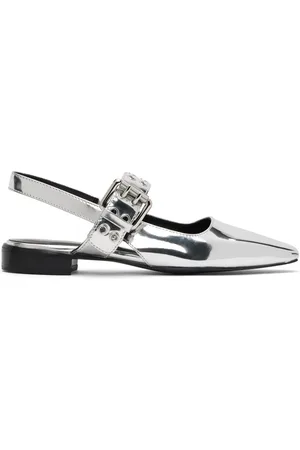 RAG&BONE Silver Astra Slingback Slippers