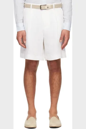 LARDINI White Pleated Shorts