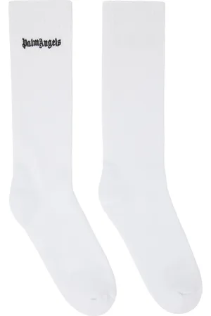 Palm Angels White Embroidery Logo Socks