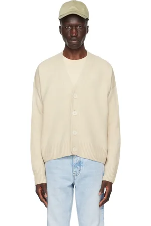Ami Beige Cropped Cardigan