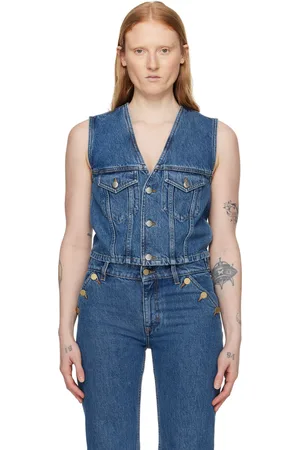 Filippa K Blue Fitted Denim Vest