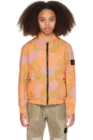 Stone Island Kids Orange Patch Jacket