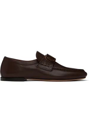 VALENTINO GARAVANI Brown VLogo Signature Loafers