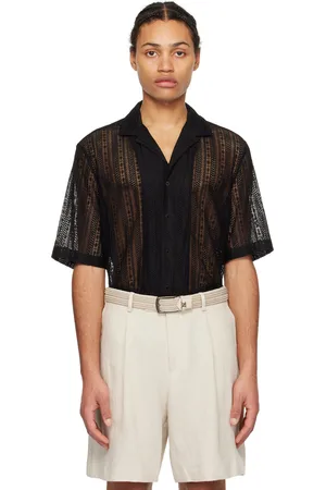 LARDINI Black Semi-Sheer Shirt