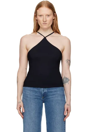 Filippa K Black Asymmetric Tank Top
