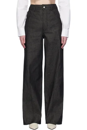 Elleme Plain Reverse Baggy Jeans