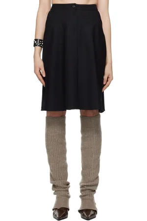OUR LEGACY Black High-Rise Midi Skirt